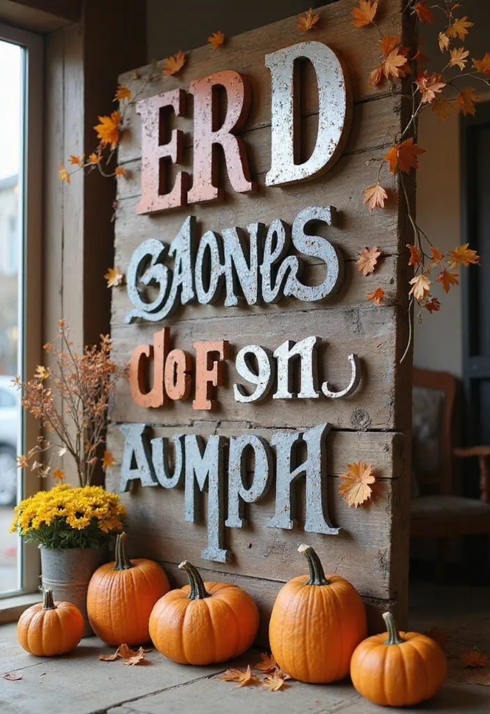 27 Creative Home Decor Ideas With Metal Letters 5. Seasonal Decor with Metal Letters 20251013 163314