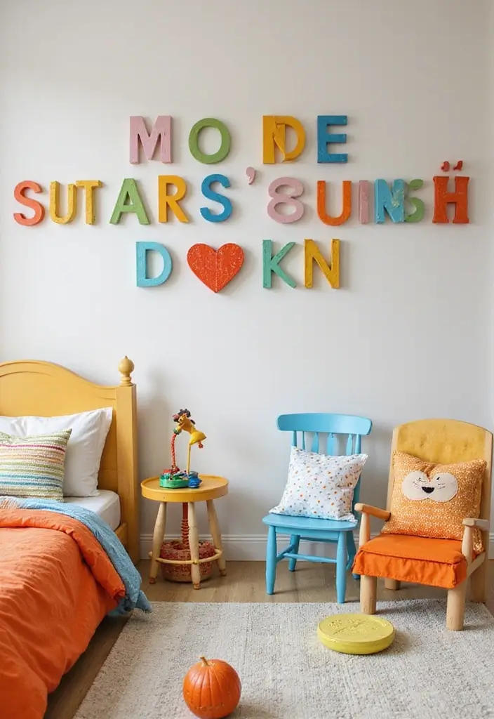 27 Creative Home Decor Ideas With Metal Letters 7. Playful Kids Room Decor 20251013 163321
