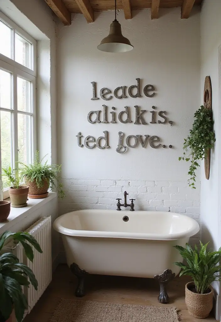 27 Creative Home Decor Ideas With Metal Letters 8. Vintage Inspired Bathroom Accents 20251013 163324
