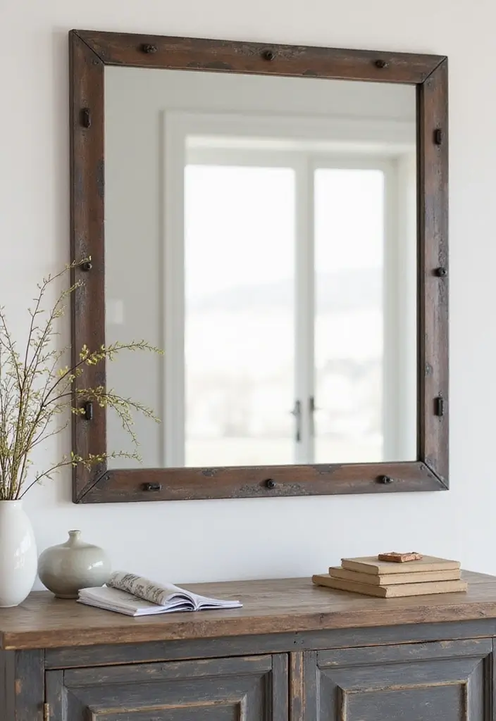 27 Industrial Wood And Metal Decor Ideas For Chic Spaces - 11. Industrial Style Mirrors