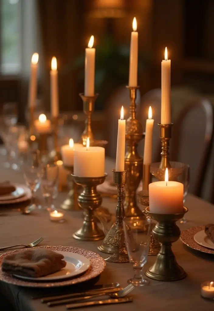27 Industrial Wood And Metal Decor Ideas For Chic Spaces - 14. Metal Candle Holders