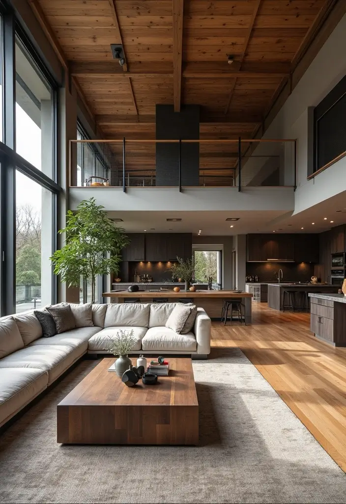 27 Industrial Wood And Metal Decor Ideas For Chic Spaces - 16. Open Concept Living