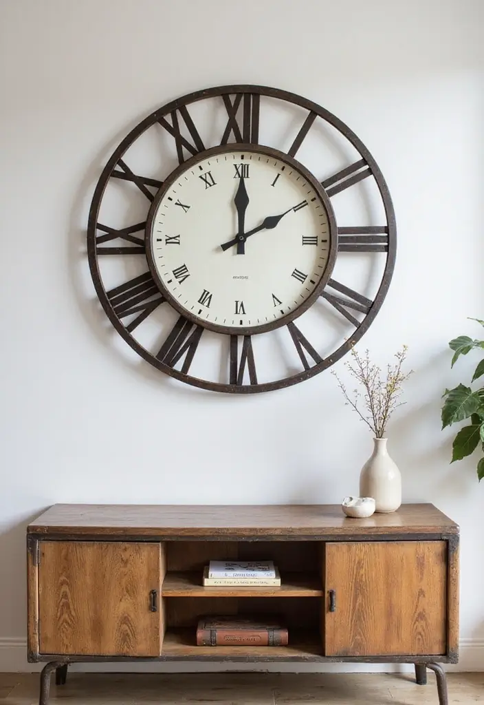 27 Industrial Wood And Metal Decor Ideas For Chic Spaces - 20. Metal Wall Clocks