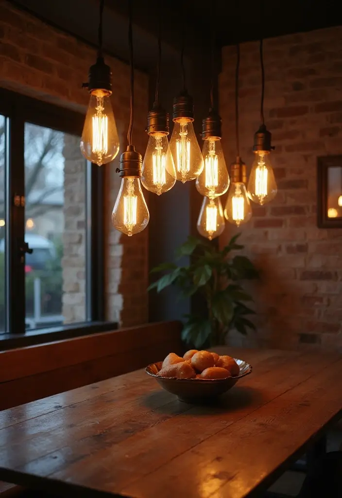 27 Industrial Wood And Metal Decor Ideas For Chic Spaces - 4. Edison Bulb Lighting