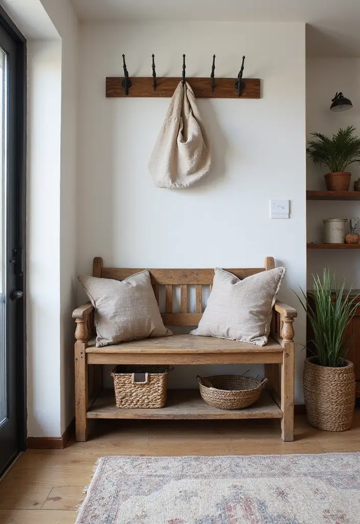 27 Industrial Wood And Metal Decor Ideas For Chic Spaces - 8. Rustic Wood Benches