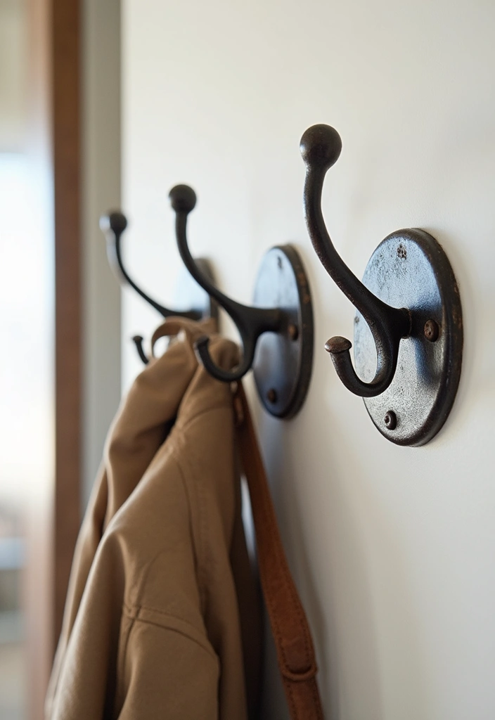 27 Metal Art Project Ideas For Unique Home Decor 12 27 Metal Art Project Ideas For Unique Home Decor - 12. Metal Wall Hooks