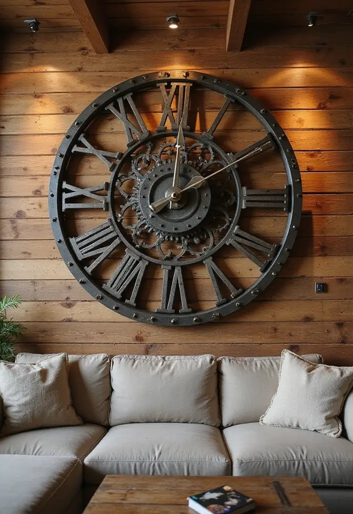 27 Metal Art Project Ideas For Unique Home Decor 3 27 Metal Art Project Ideas For Unique Home Decor - 3. Industrial Style Clock