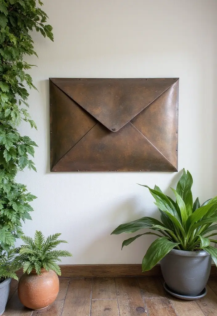 27 Metal Envelope Wall Decor Ideas For Entryways 34 27 Metal Envelope Wall Decor Ideas For Entryways - 10. A Pop of Nature