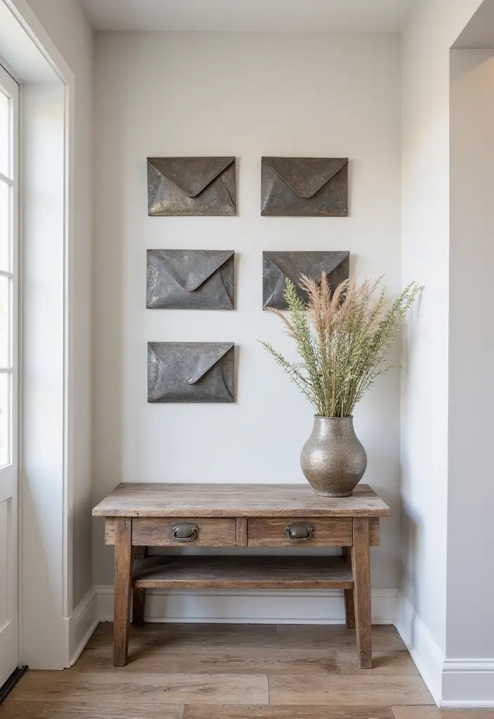 27 Metal Envelope Wall Decor Ideas For Entryways 52 27 Metal Envelope Wall Decor Ideas For Entryways - 20. Artistic Displays