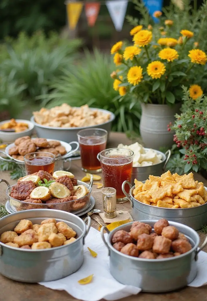 27 Modern Metal Basket Decor Ideas For Stylish Storage - 15. Garden Party Essentials