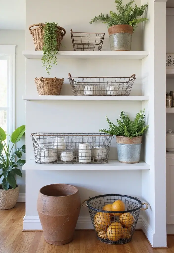 27 Modern Metal Basket Decor Ideas For Stylish Storage - 27. Timeless Decor Solutions