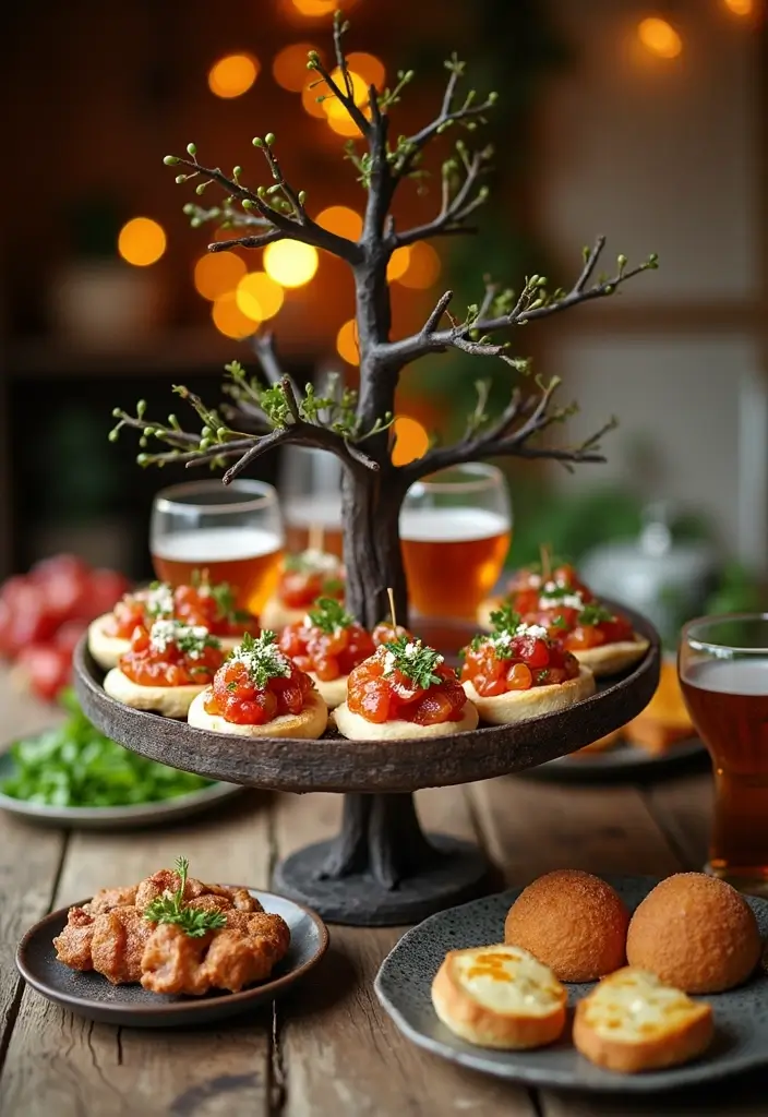 27 Rustic Metal Tree Decor Ideas That Inspire 16. Metal Tree Serving Tray 20251013 163352