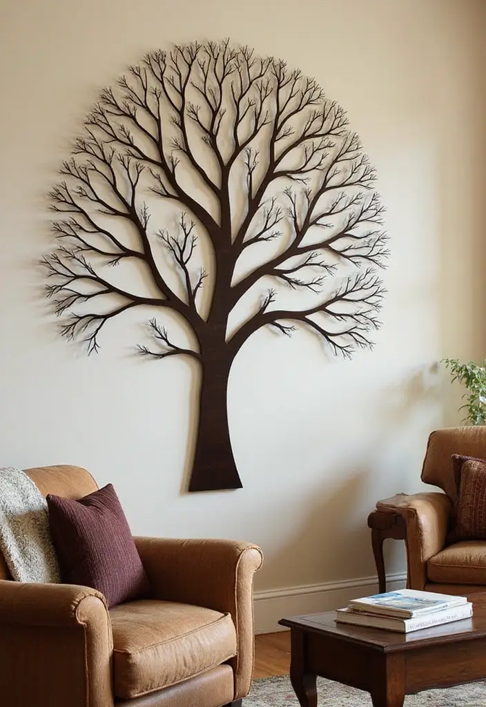 27 Rustic Metal Tree Decor Ideas That Inspire 8. Tree Branch Metal Art 20251013 163324