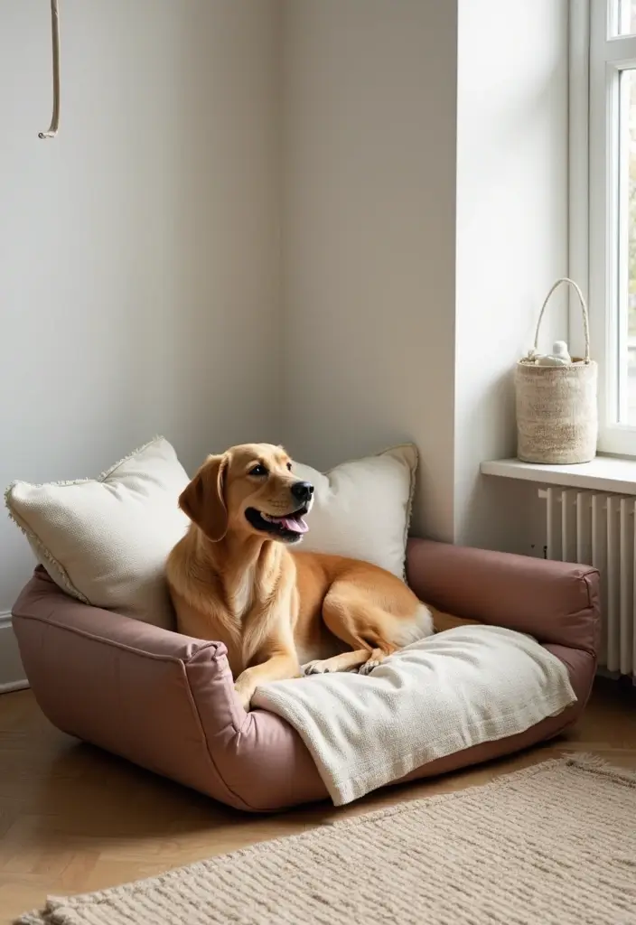 28 Creative Metal Pipe Decor Ideas For DIY Enthusiasts - 12. Pipe Pet Bed