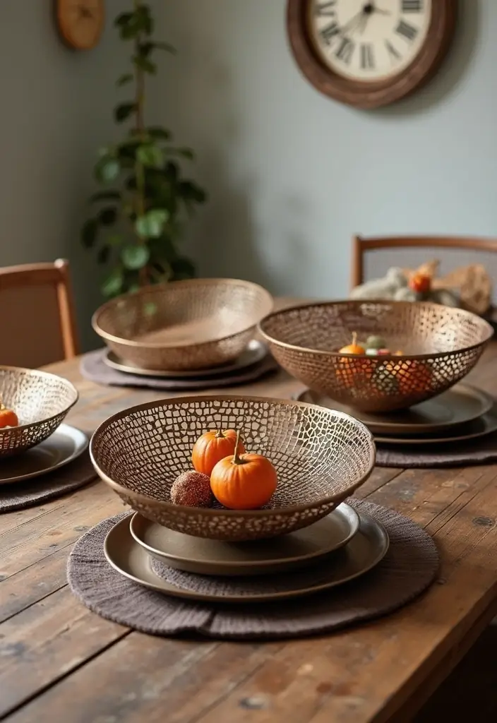 28 Home Decor Ideas With Metal Mesh For Industrial Style - 22. Metal Mesh Decorative Bowls