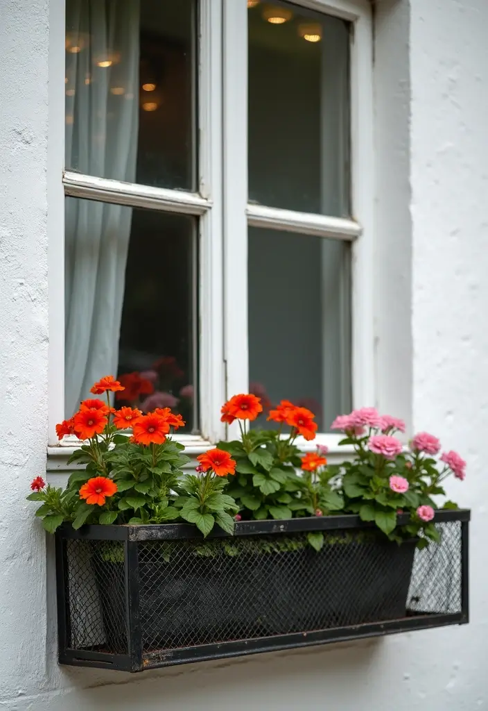 28 Home Decor Ideas With Metal Mesh For Industrial Style - 24. Metal Mesh Window Boxes