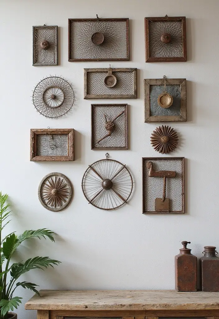 28 Home Decor Ideas With Metal Mesh For Industrial Style - 4. Metal Mesh Wall Art