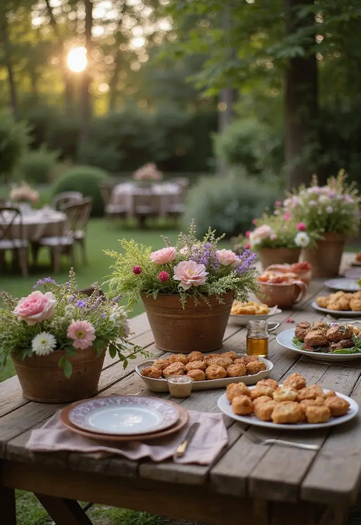 28 Metal Basket Decor Ideas In Farmhouse Style 20. Garden Party Decor