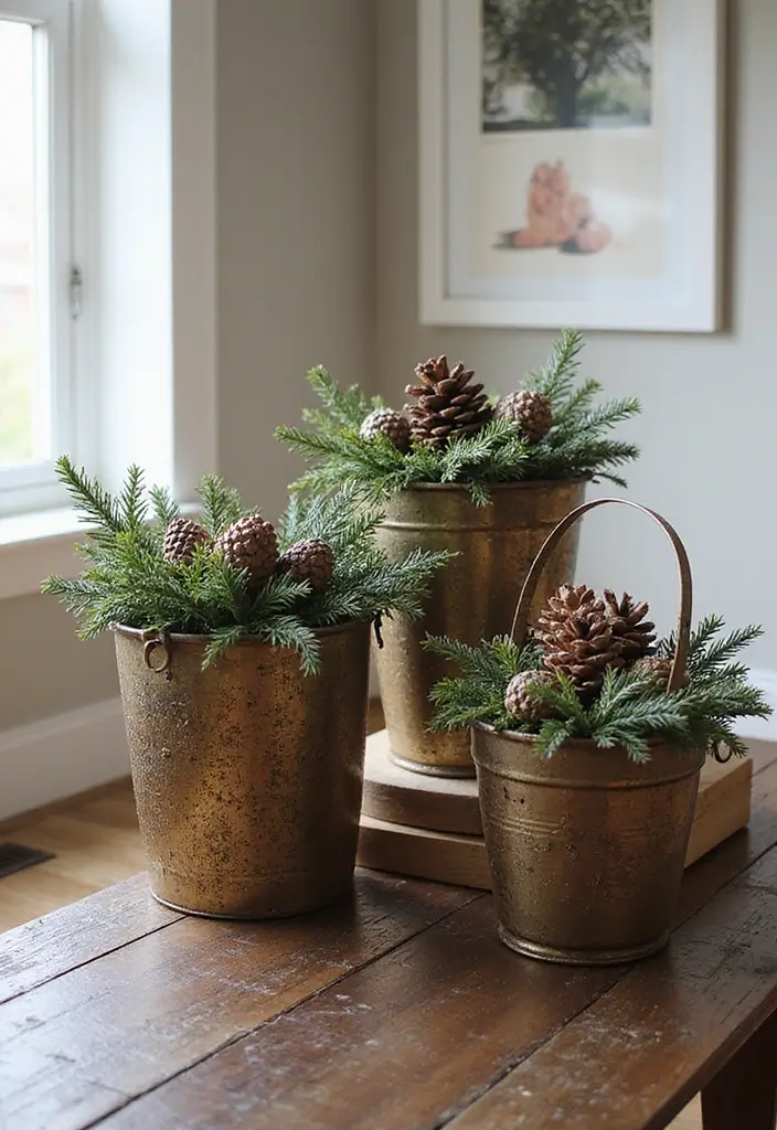 28 Metal Basket Decor Ideas In Farmhouse Style 7. Seasonal Decor Displays