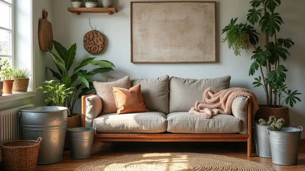 28 Metal Bucket Decor Ideas For Cozy Corners
