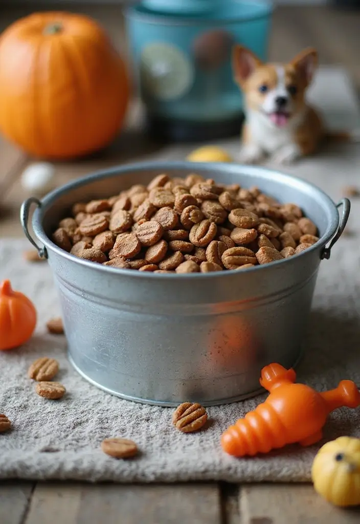 28 Metal Bucket Decor Ideas For Cozy Corners - 9. Playful Pet Station
