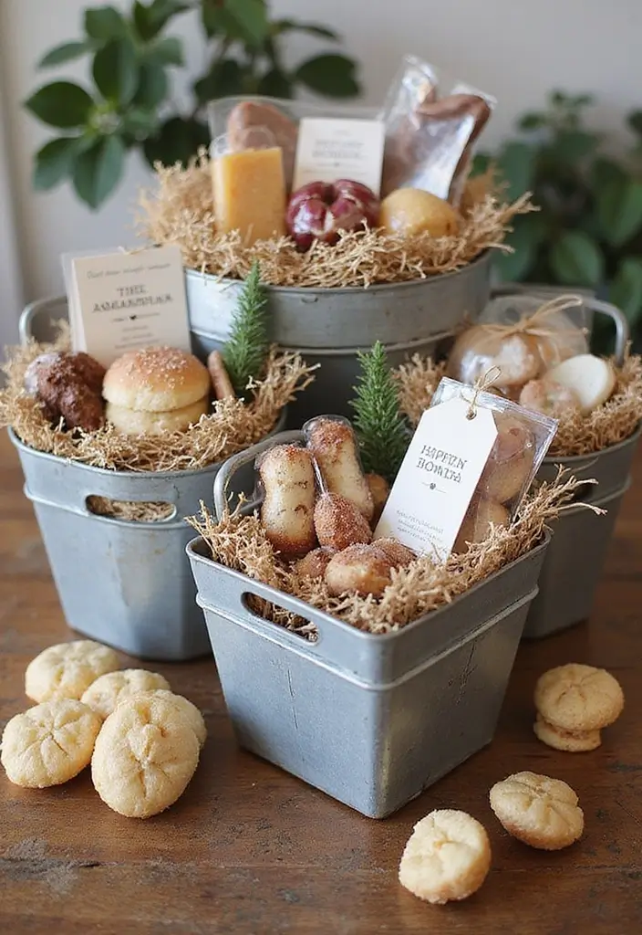 28 Metal Milk Crate Ideas For Rustic Home Decor - 27. Decorative Gift Baskets