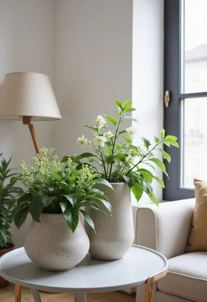 28 Modern Metal Vase Decor Ideas With A Sleek Look - 11. Elevated Planter Vases