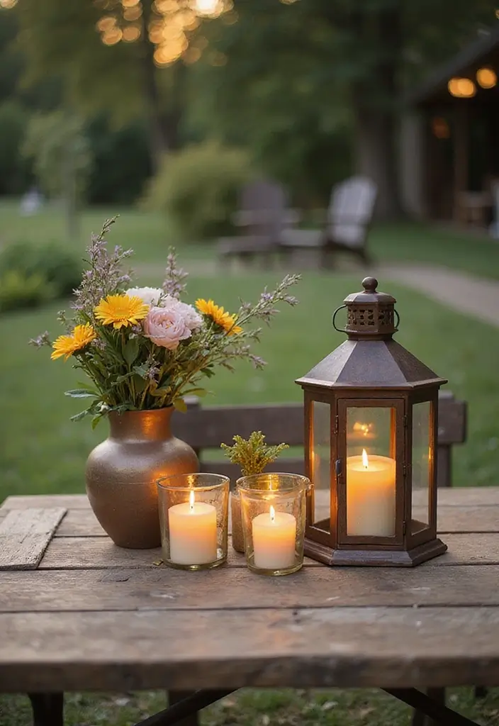 28 Modern Metal Vase Decor Ideas With A Sleek Look - 18. Lantern-Inspired Vases