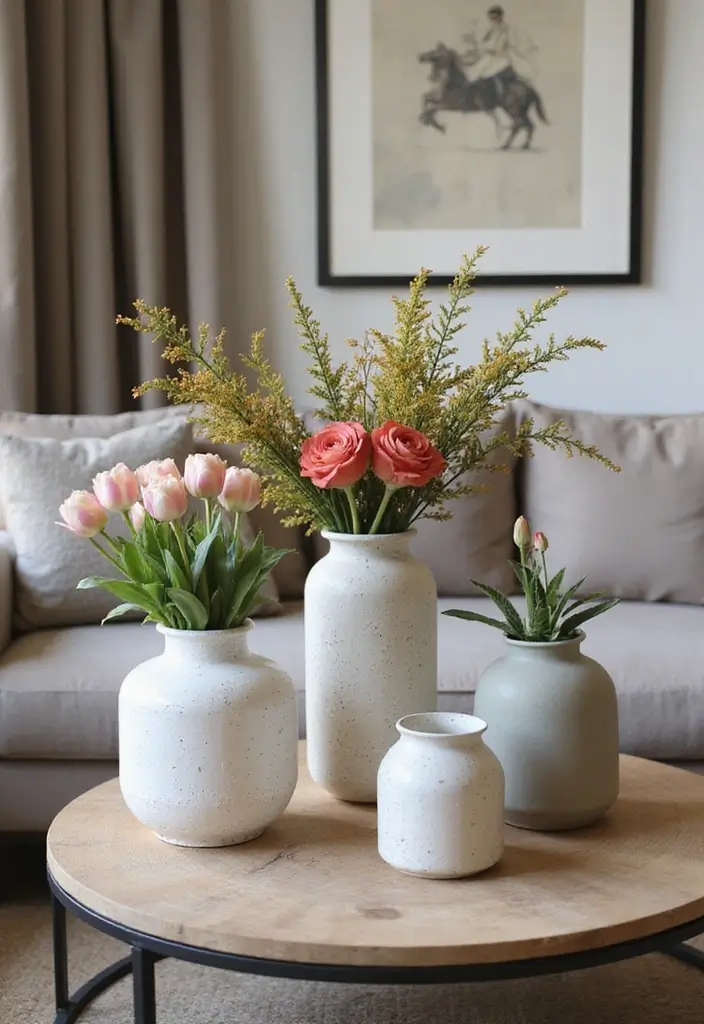 28 Modern Metal Vase Decor Ideas With A Sleek Look - 27. Modern Tabletop Vases