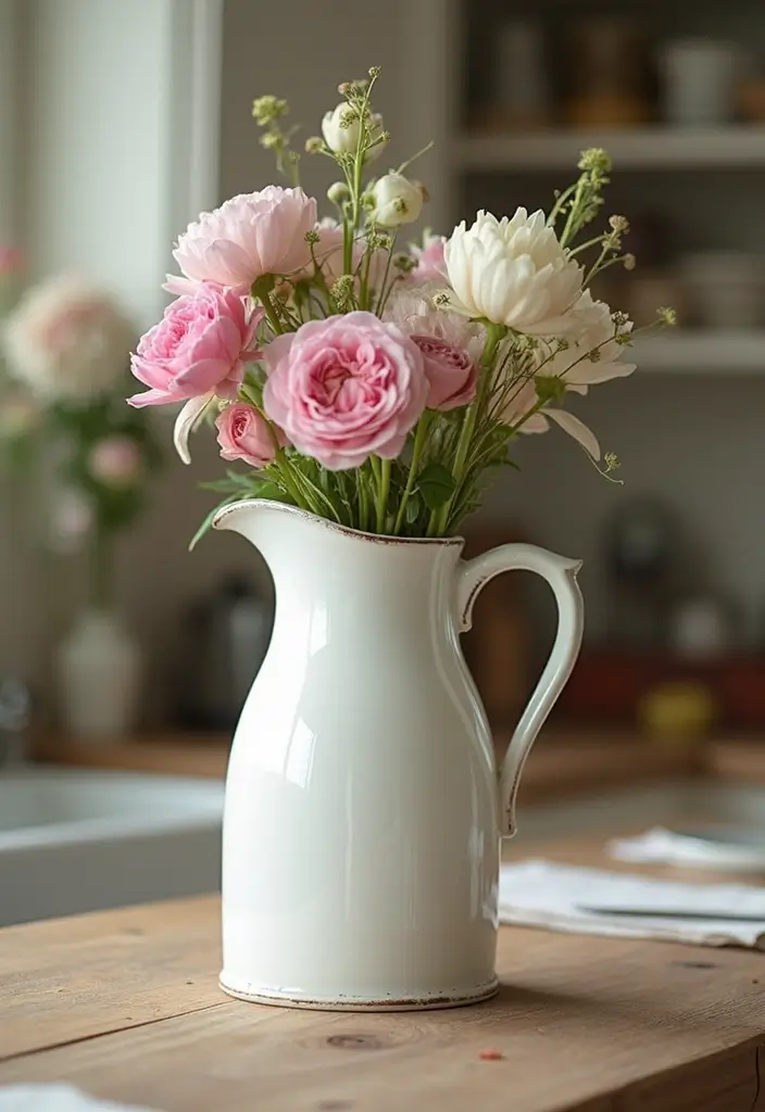 28 Vintage Metal Kitchen Decor Ideas With Old-School Charm - 21. Vintage Milk Jug