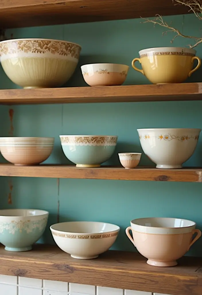 28 Vintage Metal Kitchen Decor Ideas With Old-School Charm - 27. Vintage Mixing Bowls