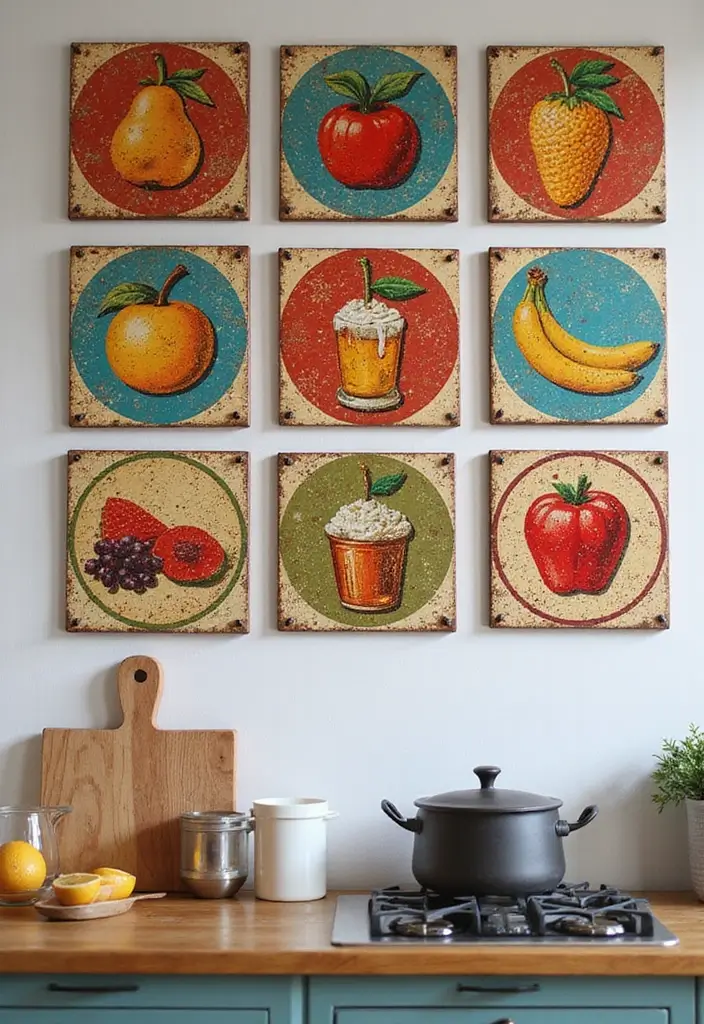28 Vintage Metal Kitchen Decor Ideas With Old-School Charm - 4. Metal Wall Art