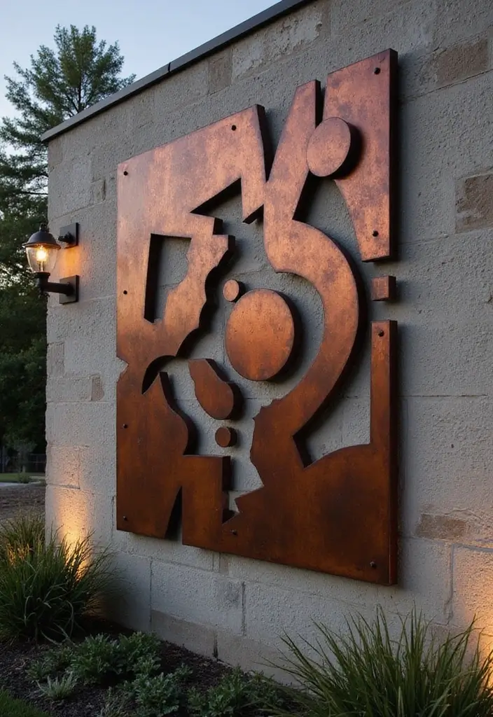 29 Exterior Wall Decor Ideas Using Metal Art 1 29 Exterior Wall Decor Ideas Using Metal Art - 1. Statement Metal Wall Sculptures