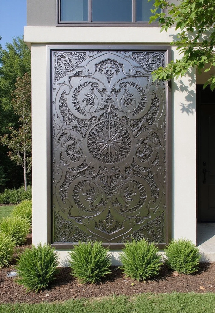 29 Exterior Wall Decor Ideas Using Metal Art 35 29 Exterior Wall Decor Ideas Using Metal Art - 15. Custom Metal Art Installations