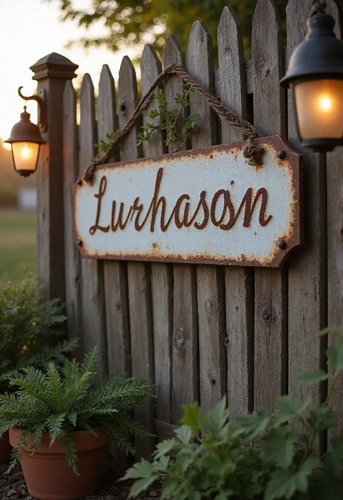 29 Exterior Wall Decor Ideas Using Metal Art 2 29 Exterior Wall Decor Ideas Using Metal Art - 2. Rustic Metal Signs