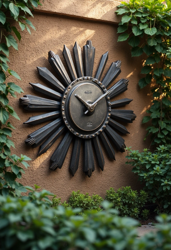29 Exterior Wall Decor Ideas Using Metal Art 101 29 Exterior Wall Decor Ideas Using Metal Art - 27. Metal Art Clocks