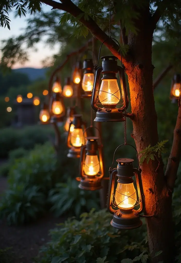 29 Exterior Wall Decor Ideas Using Metal Art 27 29 Exterior Wall Decor Ideas Using Metal Art - 9. Vintage Metal Lanterns