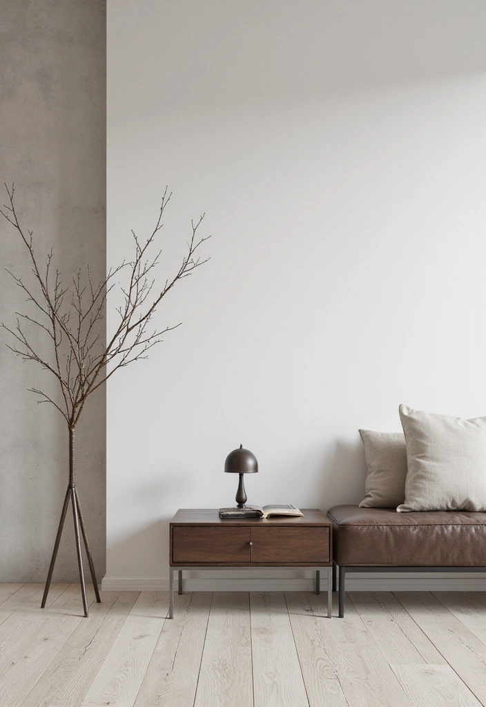 29 Home Decor Ideas With Metal Sculptures That Impress 10. Minimalist Metal Decor 20251013 164338