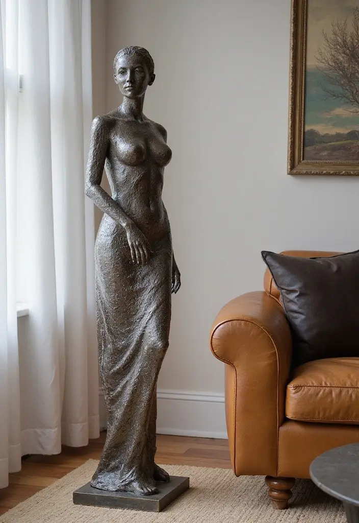 29 Home Decor Ideas With Metal Sculptures That Impress 15. Custom Metal Art Pieces 20251013 164355