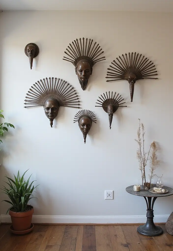 29 Home Decor Ideas With Metal Sculptures That Impress 18. Wall Mounted Metal Sculptures 20251013 164406