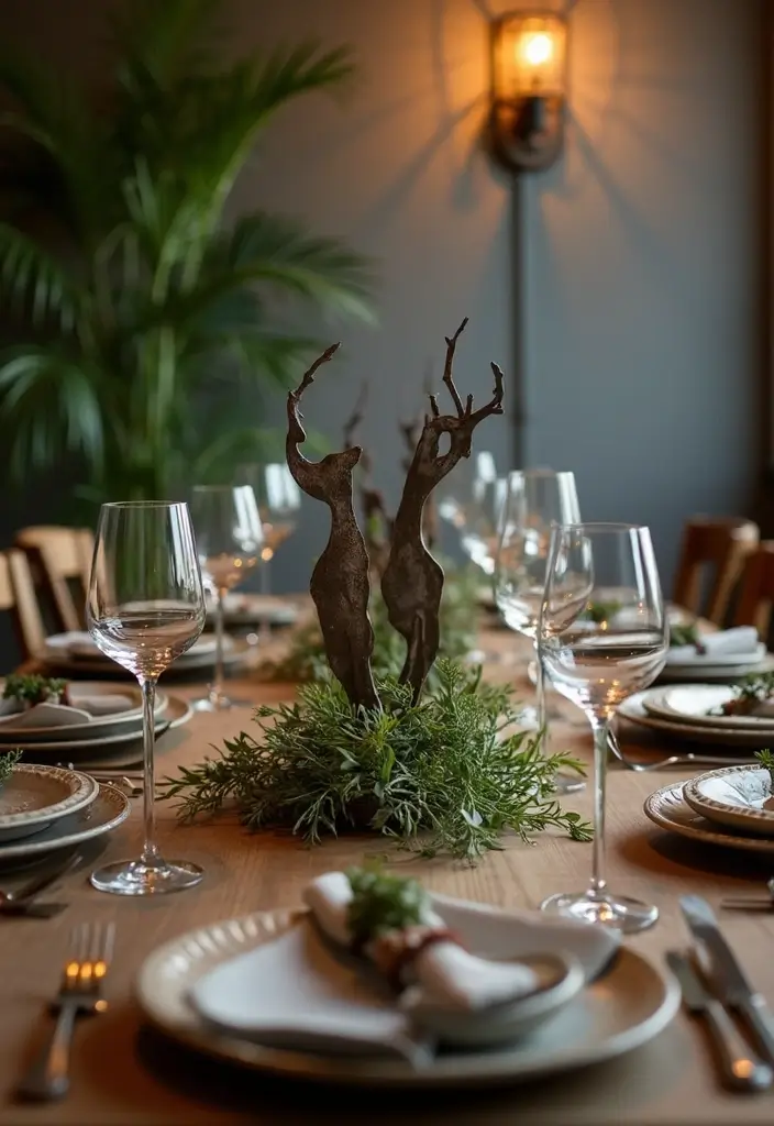 29 Home Decor Ideas With Metal Sculptures That Impress 2. Sculptural Centerpieces 20251013 164311