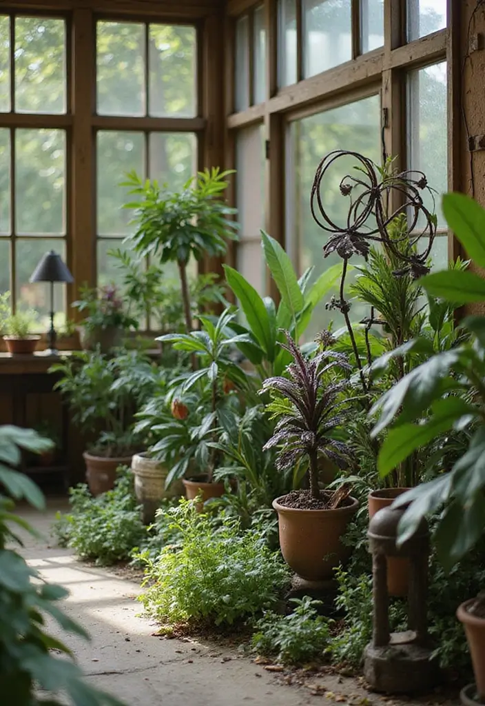 29 Home Decor Ideas With Metal Sculptures That Impress 4. Metal Garden Sculptures Indoors 20251013 164317