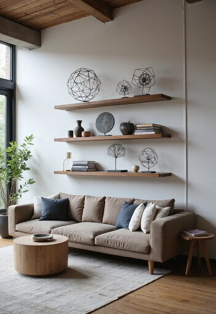 29 Home Decor Ideas With Metal Sculptures That Impress 8. Geometric Metal Sculptures 20251013 164331