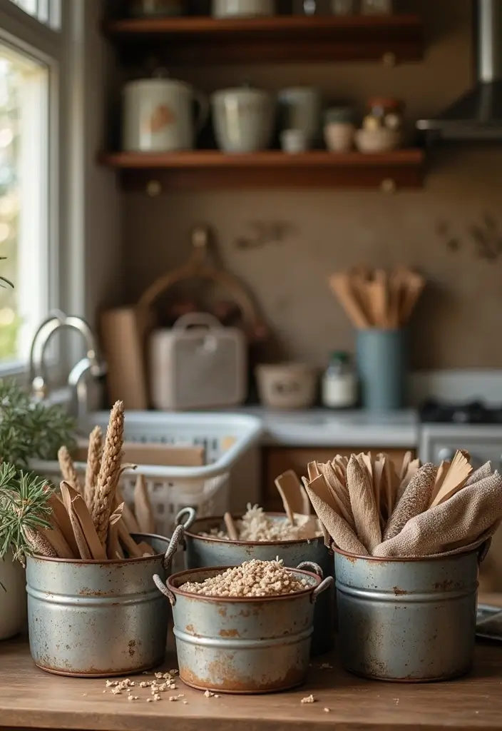 29 Metal Basket Decor Ideas For A Beautiful Kitchen - 26. Metal Baskets for Craft Supplies