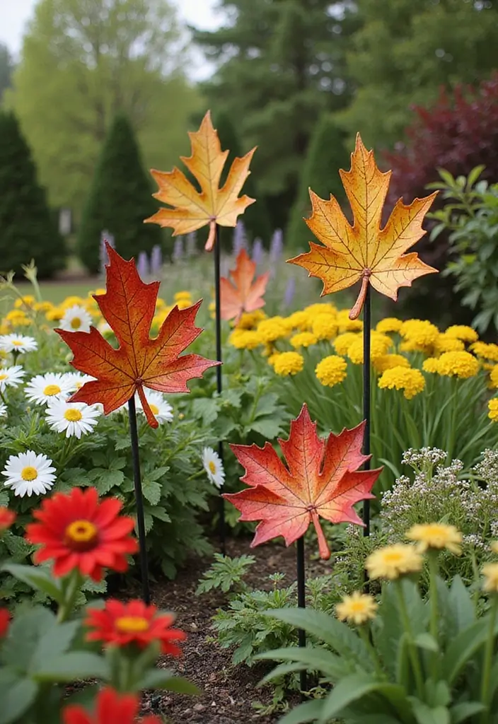 29 Metal Garden Decor Ideas To Enhance Outdoor Beauty - 19. Metal Seasonal Decor