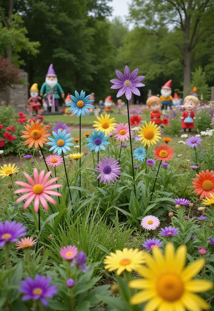 29 Metal Garden Decor Ideas To Enhance Outdoor Beauty - 2. Whimsical Metal Garden Art