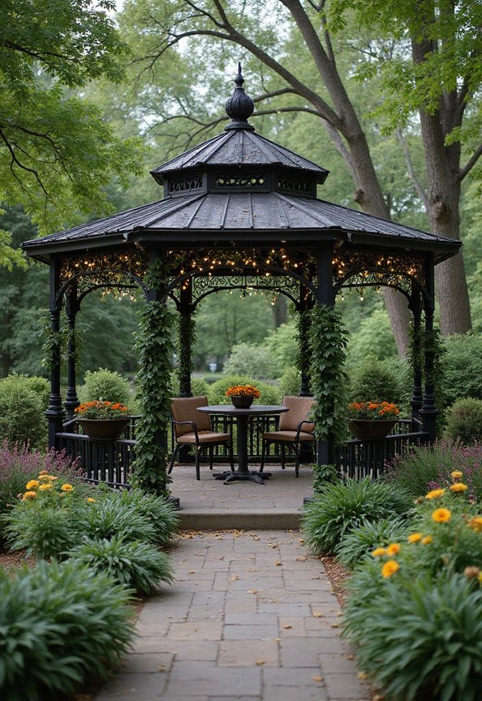 29 Metal Garden Decor Ideas To Enhance Outdoor Beauty - 22. Metal Gazebo