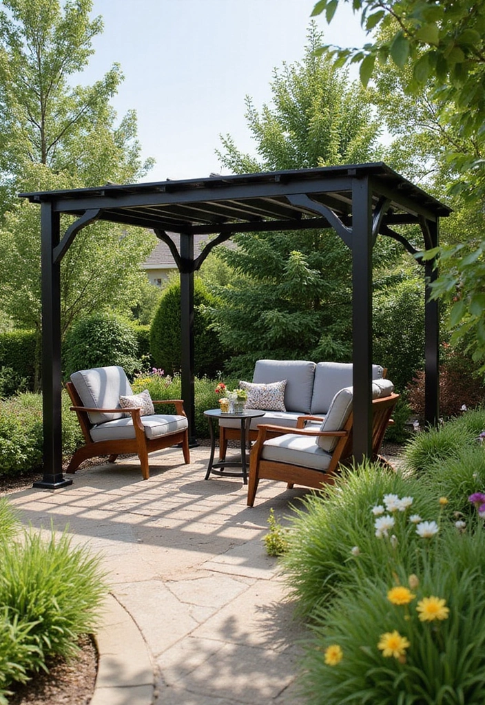 29 Metal Garden Decor Ideas To Enhance Outdoor Beauty - 26. Garden Shade Structures