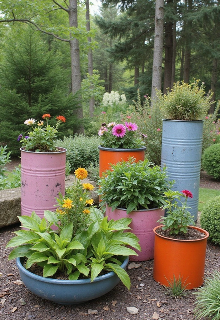 29 Metal Garden Decor Ideas To Enhance Outdoor Beauty - 29. Garden Upcycling with Metal