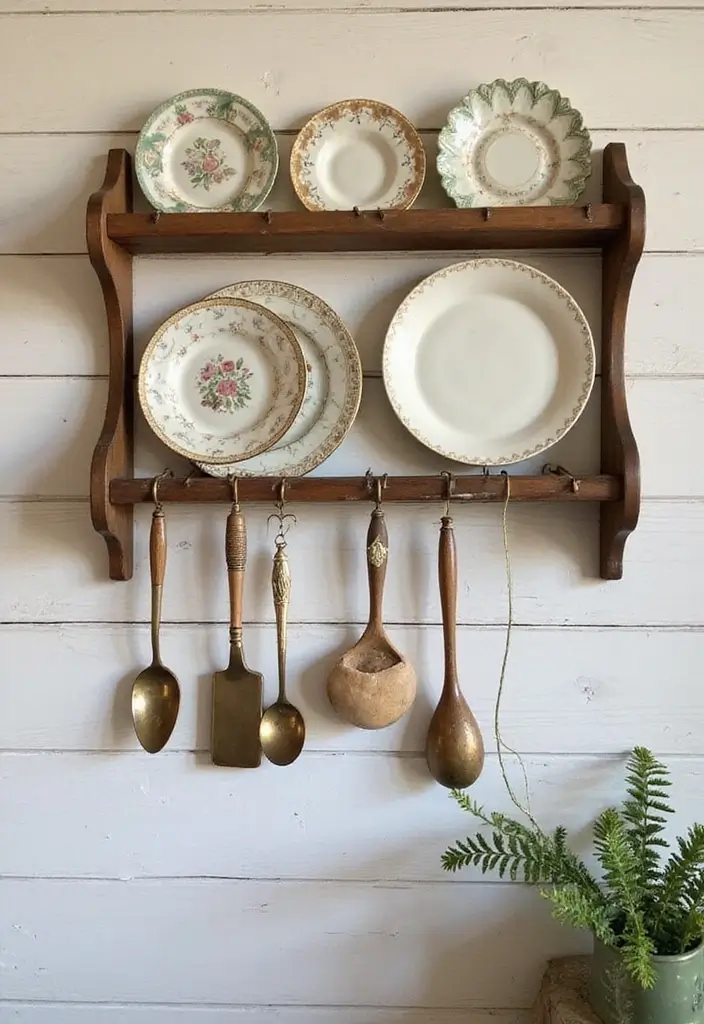 29 Metal Plate Rack Ideas For Functional Wall Decor 15 29 Metal Plate Rack Ideas For Functional Wall Decor - 13. Rustic Farmhouse Plate Rack